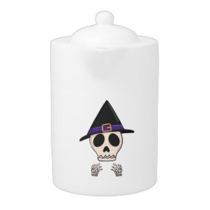 Halloween Skeleton design, Spooky Halloween Teapot