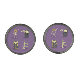 Halloween Skeleton Dracula Mummy Grim Reaper Cufflinks