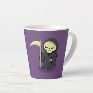 Halloween Skeleton Dracula Mummy Grim Reaper Latte Mug