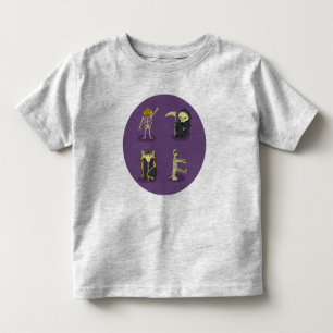 Halloween Skeleton Dracula Mummy Grim Reaper Toddler T-shirt
