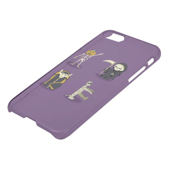 Halloween Skeleton Dracula Mummy Grim Reaper Uncommon iPhone Case (Bottom)