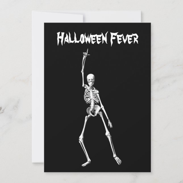 Halloween Skeleton Fever Costume Party Invitation (Front)