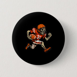 Halloween Skeleton Football Player Soky Season Men Button