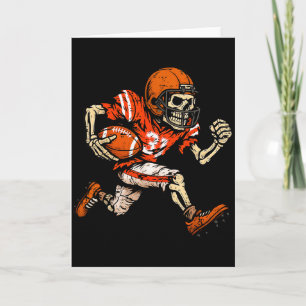 Halloween Skeleton Football Player Soky Season Men Card
