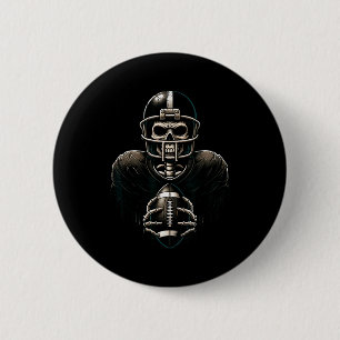 Halloween Skeleton Football Player Soky Srts Graph Button