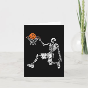 Halloween skeleton Fun basketball team player Slam Card