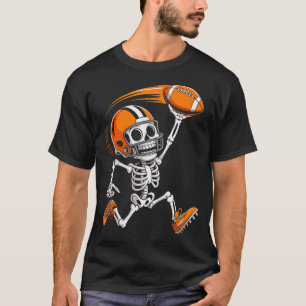 Halloween Skeleton Funny Football Shirt For Teens
