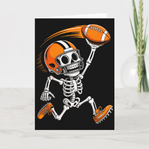 Halloween Skeleton Funny Football Shirt For Teens  Card