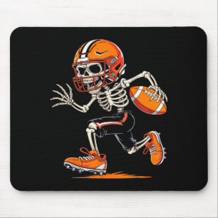 Halloween Skeleton Funny Football Shirt For Teens  Mouse Pad