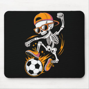 Halloween Skeleton Funny Soccer Shirt For Teens Bo Mouse Pad