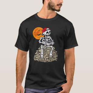 Halloween Skeleton Gamer Boys Kids Teens Gaming T-Shirt