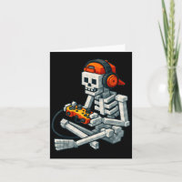 Halloween Skeleton Gamer Pixel Video Gaming Boys M