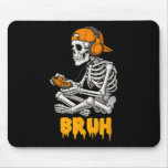 Halloween Skeleton Gamer Video Gaming Funny Skelet Mouse Pad