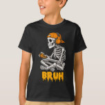 Halloween Skeleton Gamer Video Gaming Funny Skelet T-Shirt