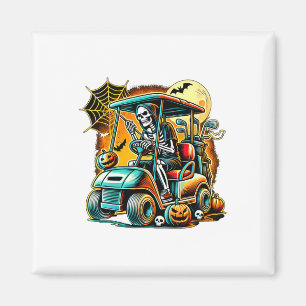 Halloween Skeleton Golf Cart Magnet