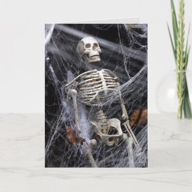halloween skeleton greeting card (Front)