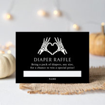 Halloween Skeleton Hands Diaper Raffle Ticket