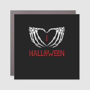 Halloween Skeleton Hands Forming Heart Gothic Car Magnet
