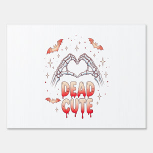 halloween Skeleton Hands Heart, Bats & Blood Sign