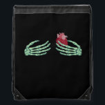 Halloween Skeleton Hands With Heart Classic Drawstring Bag<br><div class="desc">A Halloween skeleton hands with heart design. Spooky,  bold,  and perfect for seasonal fashion.</div>