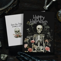 Halloween Skeleton Haunted Forest Save the Date