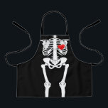 Halloween Skeleton Heart For Kids All-Over Print Apron<br><div class="desc">Halloween Skeleton Bones For Kids All-Over Print Apron</div>