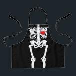 Halloween Skeleton Heart For Kids All-Over Print Apron<br><div class="desc">Halloween Skeleton Bones For Kids All-Over Print Apron</div>