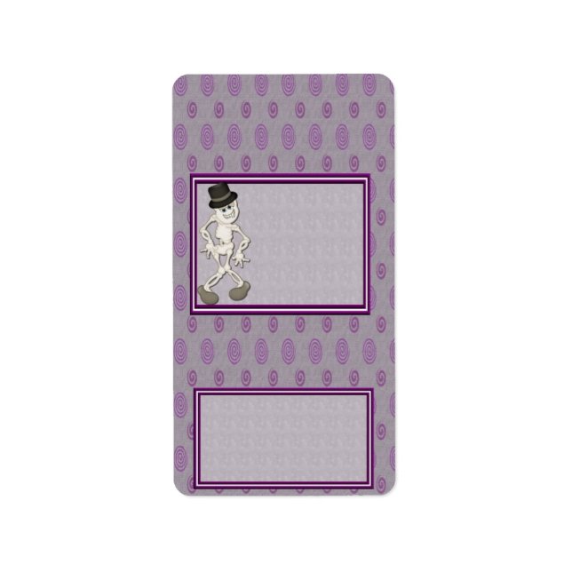 Halloween Skeleton Hershey Miniature Candy Wrapper Label (Front)