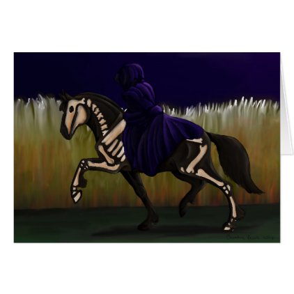 Halloween Skeleton Horse &amp; Rider Card
