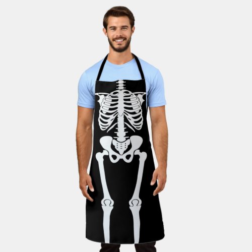 Halloween Skeleton Human Bones All_Over Print Apron