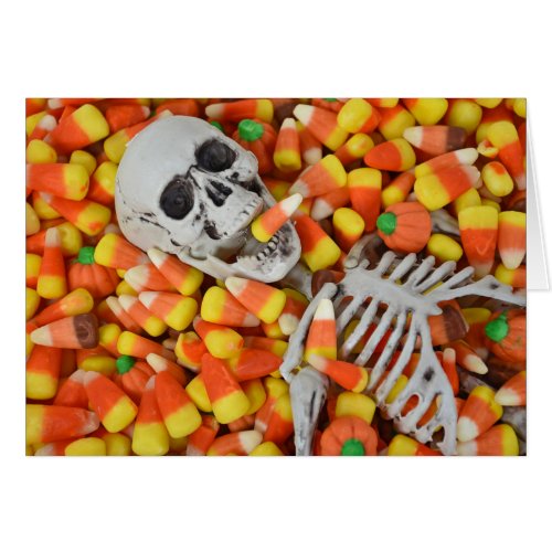 Halloween skeleton in candy