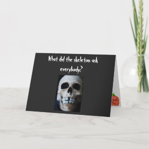 HALLOWEEN SKELETON JOKE card