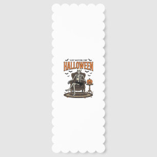 Halloween Skeleton Just Waiting Funny Vintage_1 Bookmarks