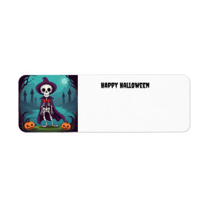 Halloween Skeleton Label