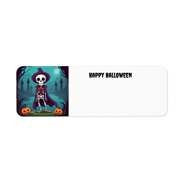 Halloween Skeleton Label (Front)