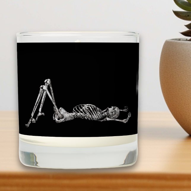 Halloween Skeleton Laying Down Scented Candle (Creator Uploaded)