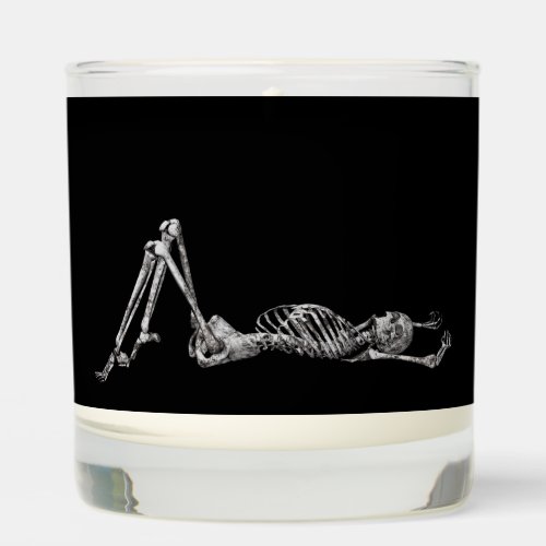 Halloween Skeleton Laying Down Scented Candle