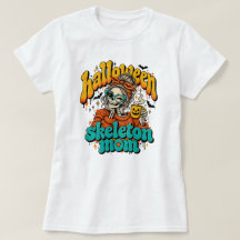 Halloween Skeleton Mom Retro Coffee Funny