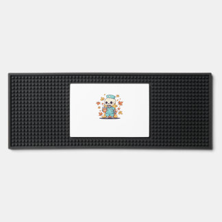 Halloween Skeleton Nurse With Coffee Classic T-Shi Bar Mat