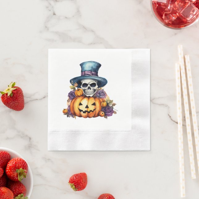 Halloween Skeleton Paper Napkin (Insitu)