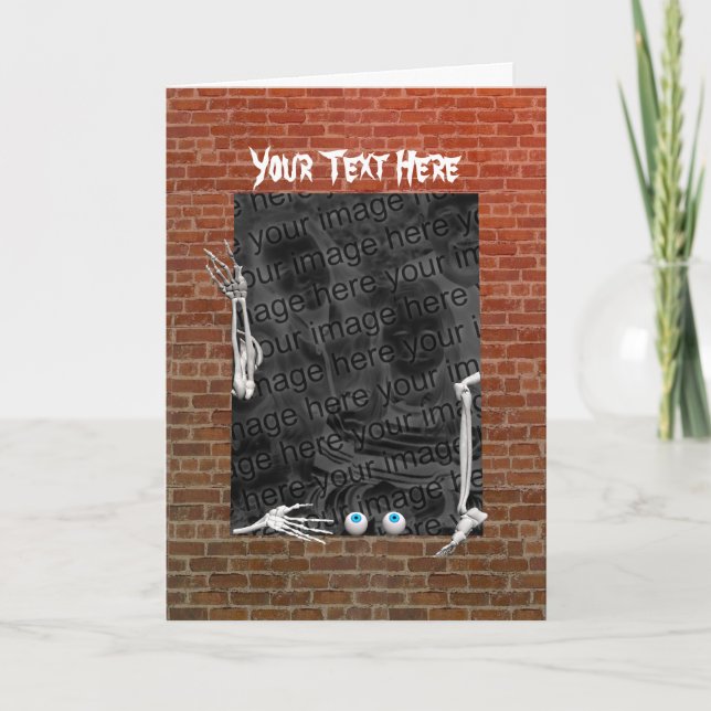Halloween Skeleton Parts (photo frame) Tall Card (Front)