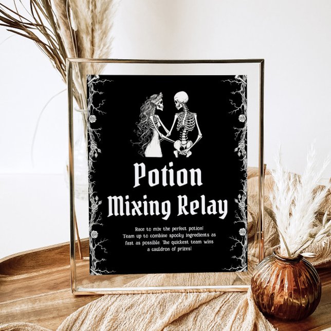 Halloween Skeleton Potion Mixing Relay Sign   (Creator Uploaded)