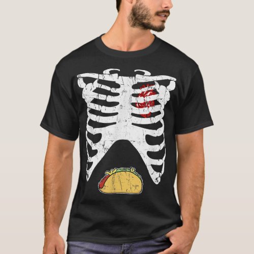 Halloween Skeleton Pregnancy Tacos To Be Dad  T_Shirt
