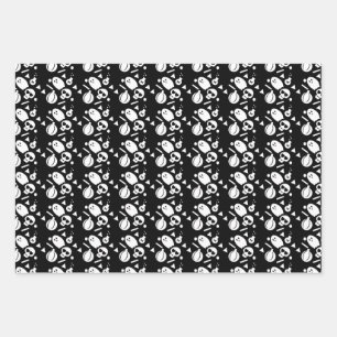 Halloween Skeleton Pumpkin Spooky Sprinkles Wrapping Paper Sheets
