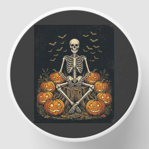 Halloween Skeleton Pumpkin Vintage Retro Design_1 Mini Candle Favors