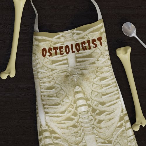 Halloween Skeleton Rib Cage Pattern Osteologist Apron