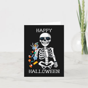 Halloween Skeleton Salting Candy Fun Card