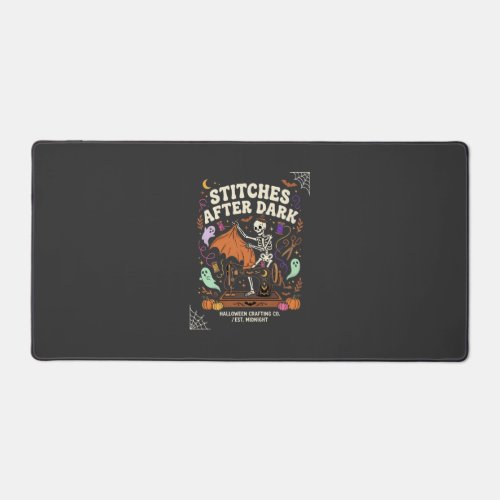 Halloween Skeleton Sewing Night Desk Mat