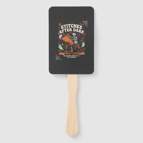 Halloween Skeleton Sewing Night Hand Fan