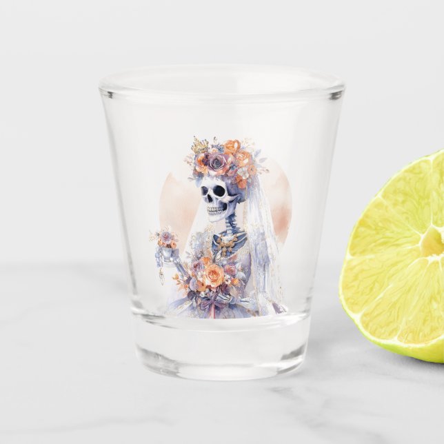 Halloween Skeleton Shot Glass (Front)